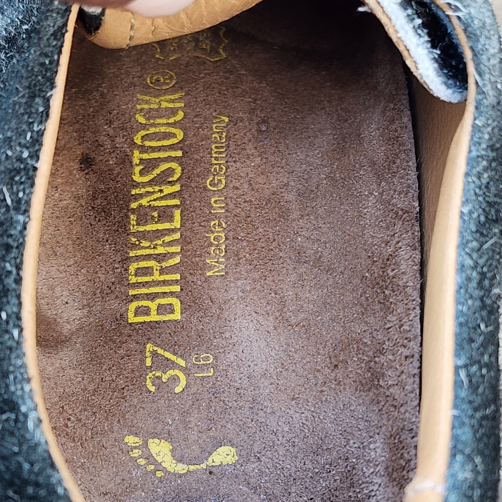 Birkenstock Pasadena‎ Black Suede Lace Up Moc Toe Shoes Women’s 37 / US 6 - Picture 11 of 11